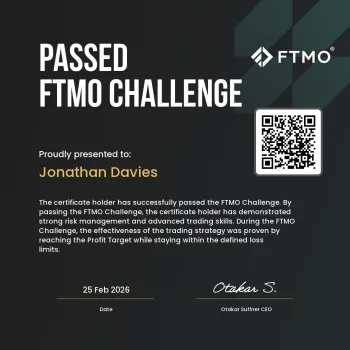 FTMO Challenge Certificate