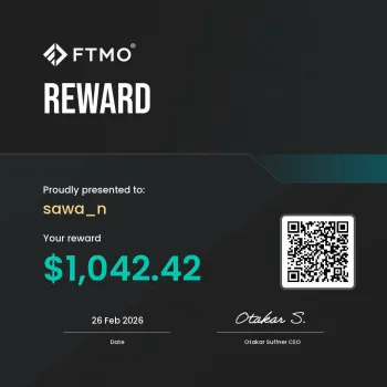 FTMO Reward Certificate